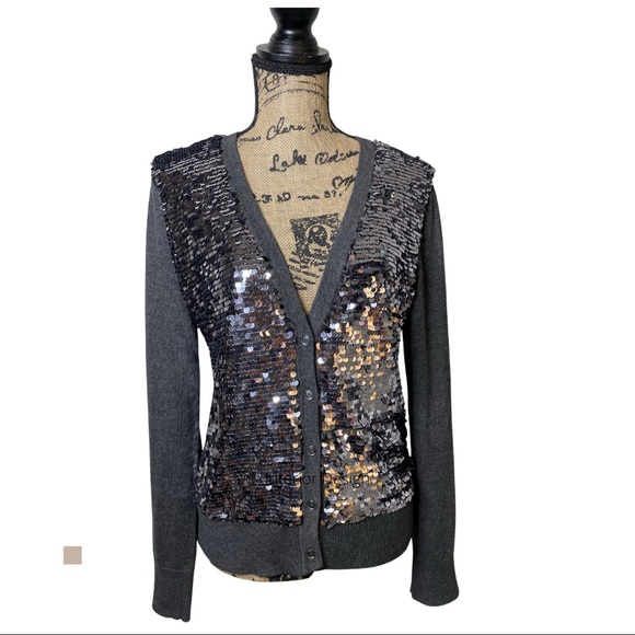 Michael Kors Sweaters - Michael Kors silver Sparkly Cardigan again